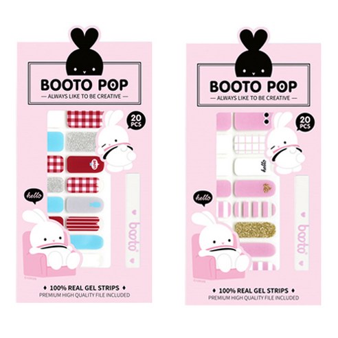 코코라인 붙이는 젤 네일 스트립 스티커 BOOTO 20p, No 6, No 9, 1세트