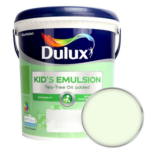 듀럭스 키즈에멀전 무광 페인트 3L, Green Satin