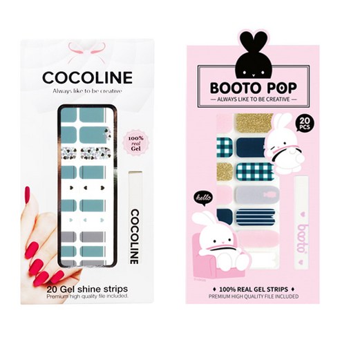 코코라인 붙이는 젤네일 스트립, COCO No 123, BOOTO No 1, 1세트