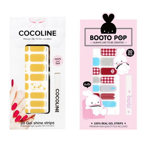 코코라인 붙이는 젤네일 스트립, COCO No 129, BOOTO No 6, 1세트