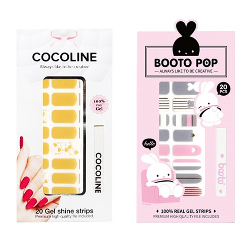 코코라인 붙이는 젤네일 스트립, COCO No 129, BOOTO No 12, 1세트