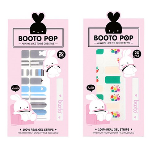 코코라인 붙이는 젤 네일 스트립 스티커 BOOTO 20p, No 7, No 23, 1세트