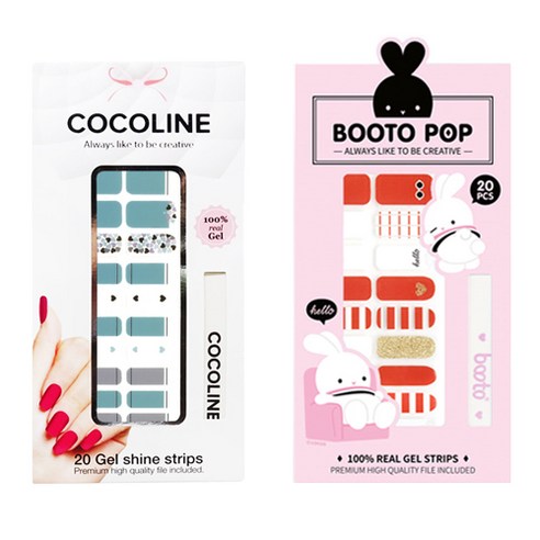 코코라인 붙이는 젤네일 스트립, COCO No 123, BOOTO No 15, 1세트