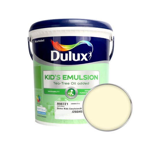 듀럭스 키즈 에멀전 무광 페인트 3L, Cultured Pearl