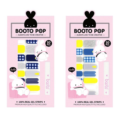 코코라인 붙이는 젤네일 스티커 2p BOOTO No.2 세트, No.2, No.4, 1세트