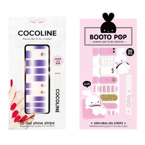 코코라인 붙이는 젤네일 스트립, COCO No 133, BOOTO No 9, 1세트