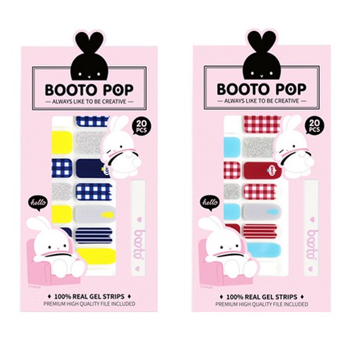 코코라인 붙이는 젤네일 스티커 2p BOOTO No.2 세트, No.2, No.6, 1세트