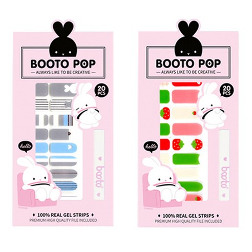 코코라인 붙이는 젤 네일 스트립 스티커 BOOTO 20p, No 7, No 21, 1세트