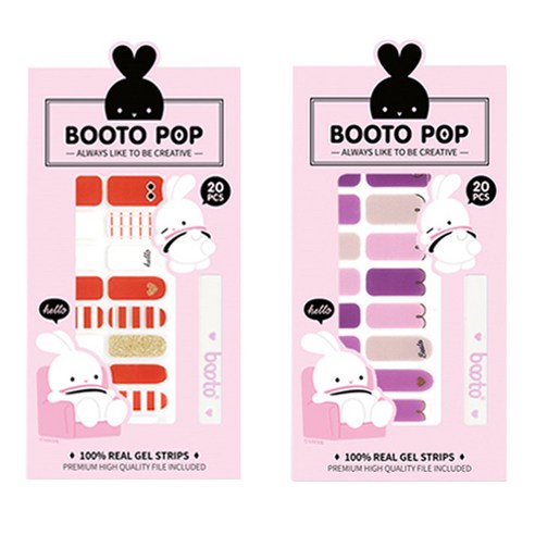 코코라인 붙이는 젤 네일 스트립 스티커 BOOTO 20p, No 15, No 22, 1세트