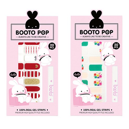 코코라인 붙이는 젤 네일 스트립 스티커 BOOTO 20p, No 18, No 23, 1세트