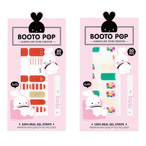 코코라인 붙이는 젤 네일 스트립 스티커 BOOTO 20p, No 15, No 23, 1세트