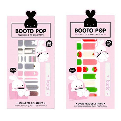 코코라인 붙이는 젤 네일 스트립 스티커 BOOTO 20p, No 12, No 21, 1세트