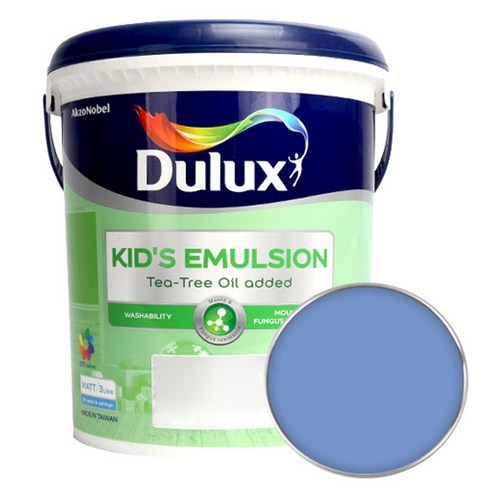 듀럭스 키즈 에멀전 무광 페인트 3L, Pure Periwinkle
