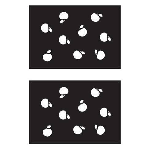 서머스트 테이블매트 피치 2p, 블랙, 425 x 295 mm