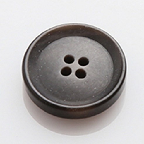HR빅버튼 보스각테 단추 21mm, 브라운, 4개입