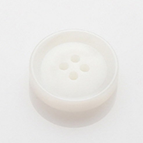 HR빅버튼 보스각테 단추 18mm, 화이트, 4개입