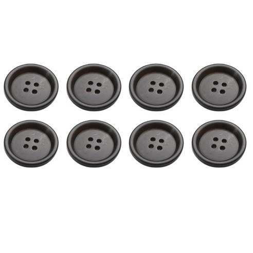 HR빅버튼 타임 둥근테 단추 23mm, 블랙, 8개입