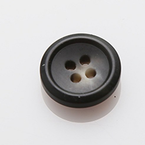 HR빅버튼 코트라무광 단추 18mm, 블랙, 4개입