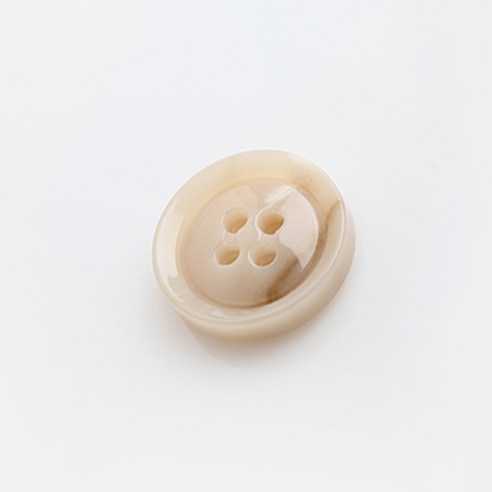 HR빅버튼 르노 유광 단추 21mm, 라이트베이지, 12개입
