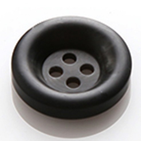 HR빅버튼 브레인 무광 단추 25mm, 블랙, 4개입