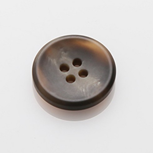 HR빅버튼 플러스접시 무광 단추 18mm, 브라운, 4개입