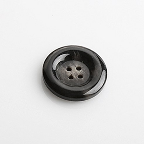 HR빅버튼 어게인 유광 단추 지름 28mm, 블랙, 4개입