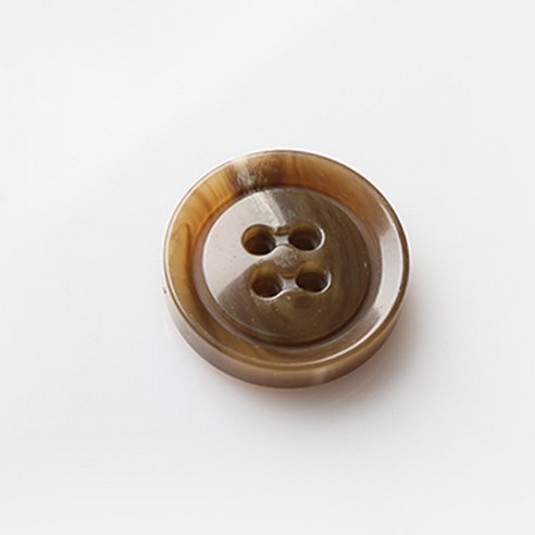 HR빅버튼 르노 유광 단추 30mm, 다크베이지, 8개입