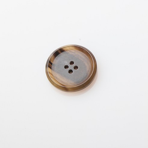 HR빅버튼 멜버른 유광 단추 25mm, 브라운, 4개입