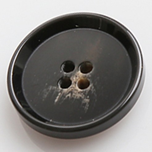 HR빅버튼 멜로우 단추 지름 25mm, 블랙, 12개