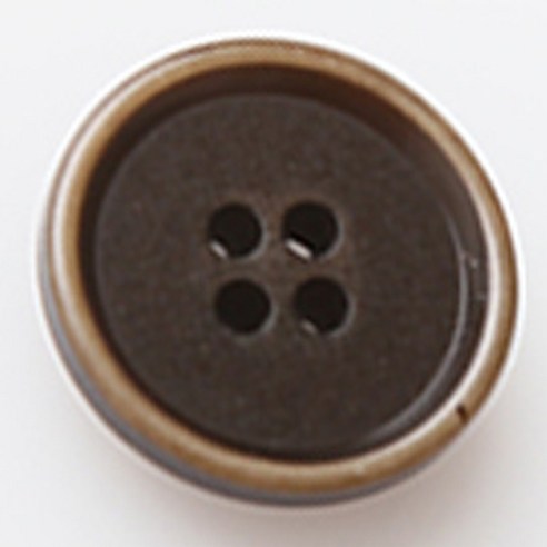 HR빅버튼 멘탈 단추 지름 15mm, 브라운, 12개입