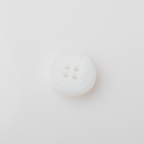 HR빅버튼 멜버른 무광 단추 18mm, 화이트, 12개입