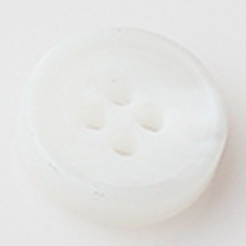 HR빅버튼 메시아 무광 단추 지름 18mm, 화이트, 12개입