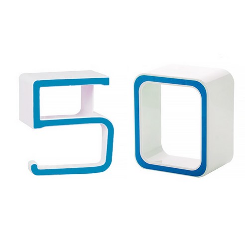 DM 숫자 욕실 수납 거치대 50, 블루, 1세트