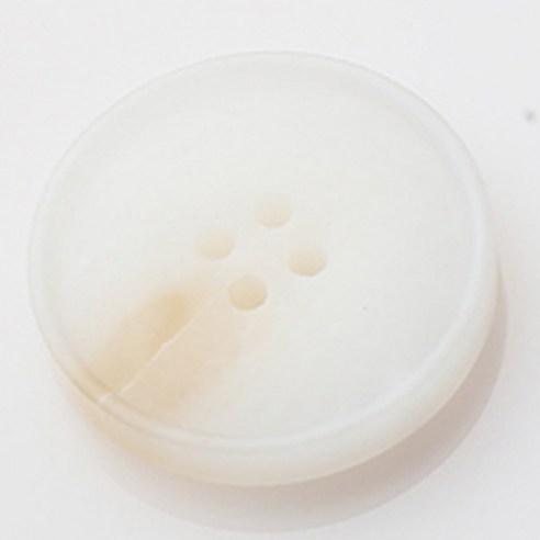 HR빅버튼 레이블 유광 단추 28mm, 화이트, 4개입