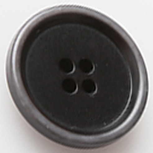 HR빅버튼 멘탈 단추 지름 15mm, 블랙, 12개입