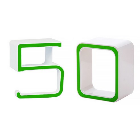 DM 숫자 욕실 수납 거치대 50, 그린, 1세트