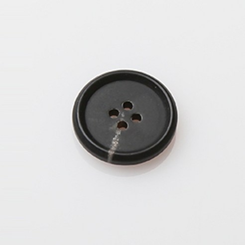 HR빅버튼 멜버른 무광 단추 23mm, 블랙, 4개입