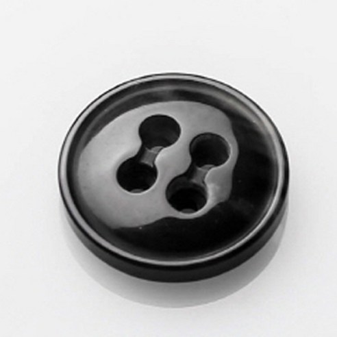 HR빅버튼 란찌 단추 15mm, 블랙, 4개입