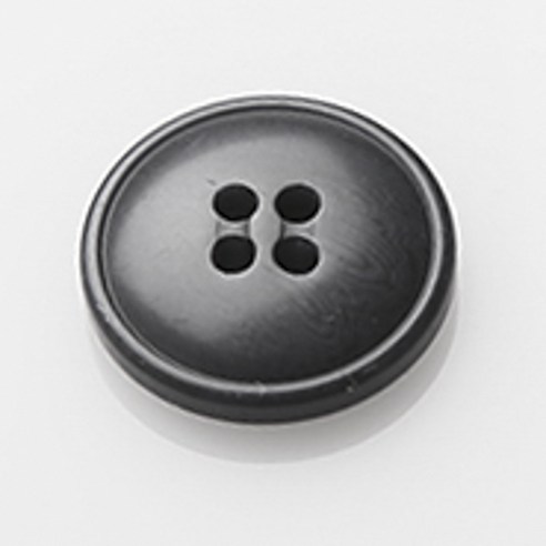 HR빅버튼 디테 단추 18mm, 블랙, 4개입