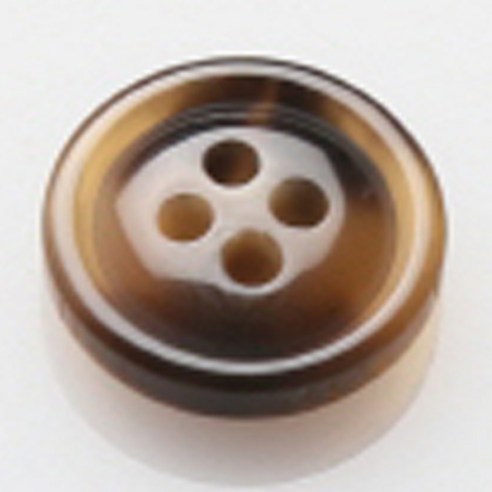 HR빅버튼 호동 단추 18mm, 브라운, 4개입