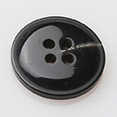 HR빅버튼 티볼리 유광 단추 지름 18mm, 블랙, 12개입