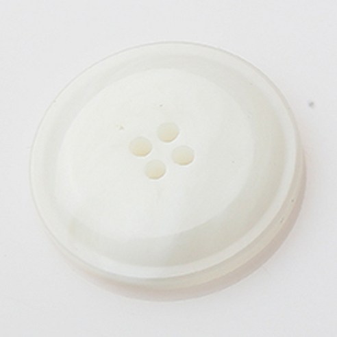 HR빅버튼 티볼리 유광 단추 지름 28mm, 화이트, 4개입