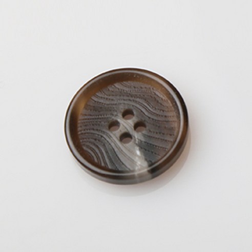 HR빅버튼 플레코 양각로고 단추 23mm, 브라운, 8개입