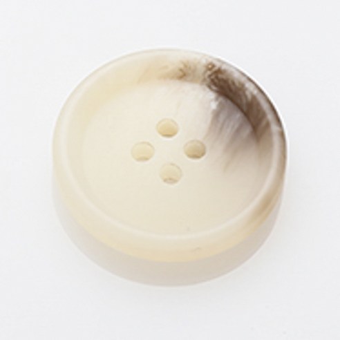HR빅버튼 아이젠 무광 단추 25mm, 아이보리, 8개입
