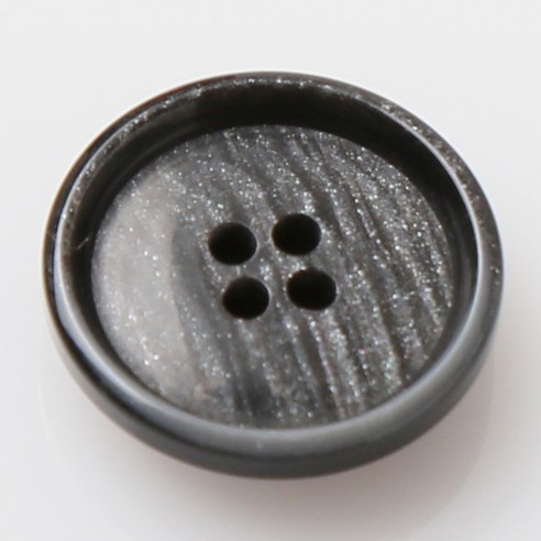 HR빅버튼 노엘 유광 단추 지름 18mm, 블랙, 12개입