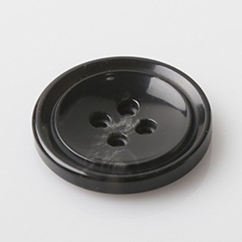 HR빅버튼 쿠바 단추 30mm, 블랙, 4개입