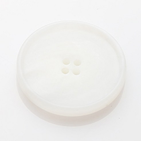 HR빅버튼 스텝 무광 단추 23mm, 화이트, 4개입