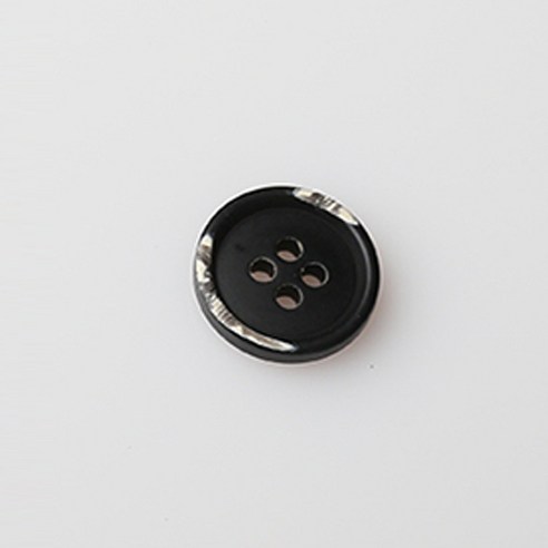 HR빅버튼 유레카 무광 단추 18mm, 블랙, 4개입