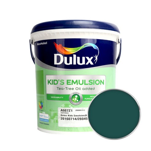 듀럭스 키즈 에멀전 무광 페인트 3L, Energizing Emerald