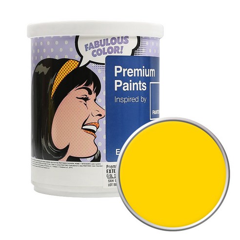 노루페인트 팬톤 외부용 실외 저광 페인트 1L, 14-0760 Cyber Yellow